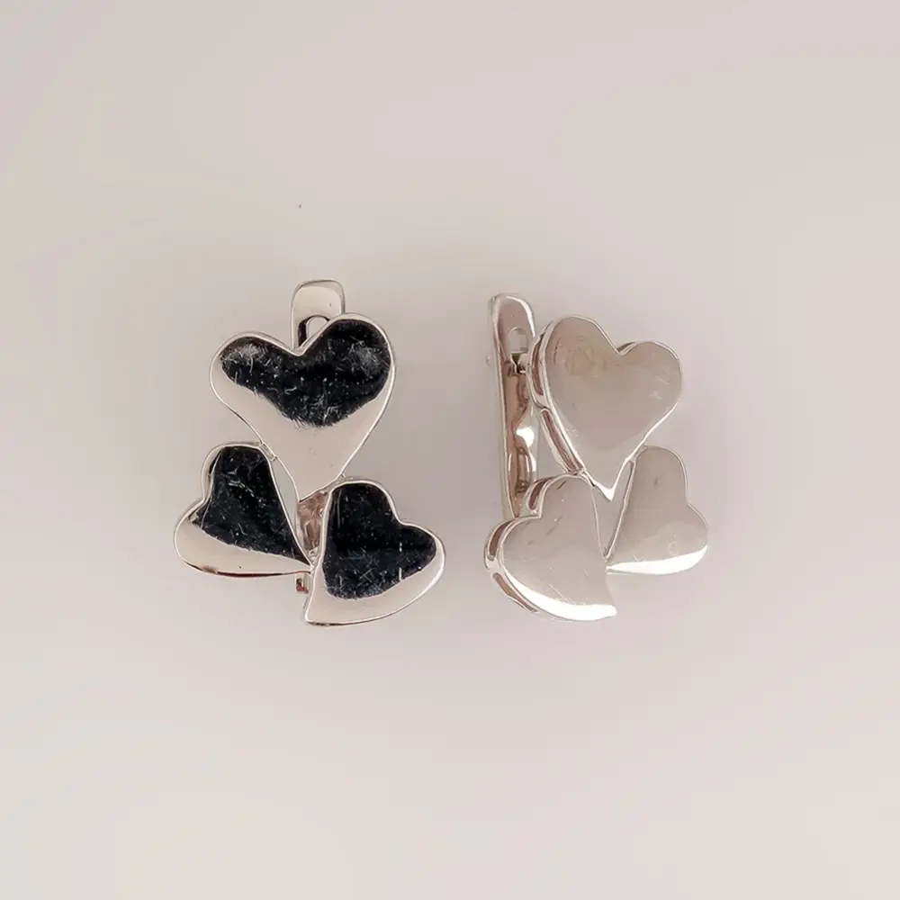 Серьги из белого золота 585 пробы 1