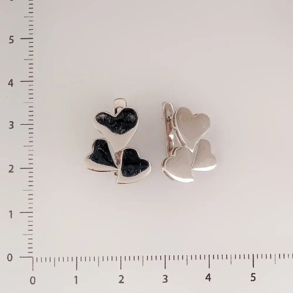 Серьги из белого золота 585 пробы 2