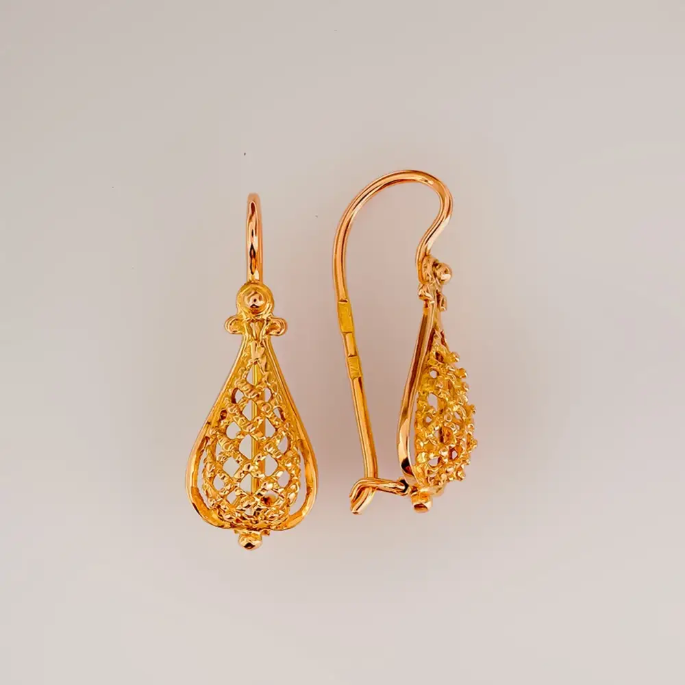 Серьги из красного золота 583 пробы 1