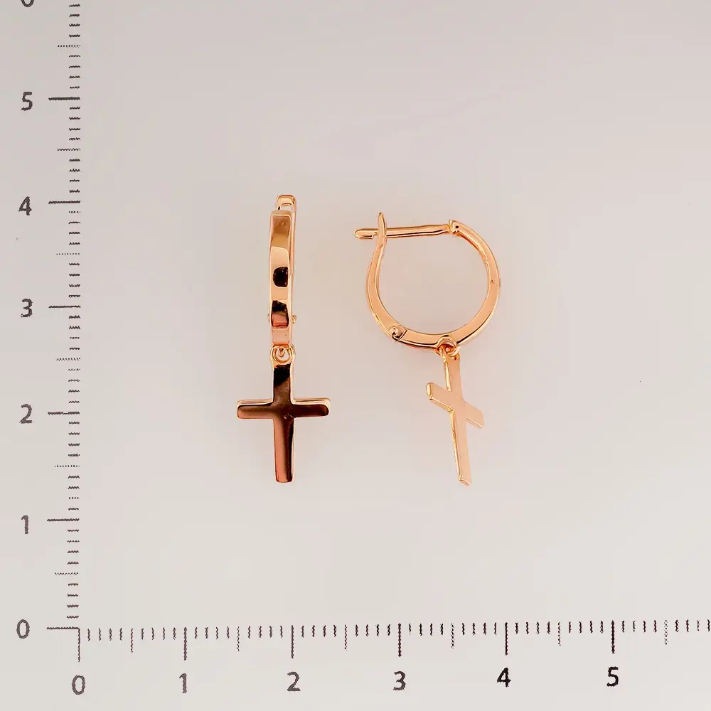 Серьги из красного золота 585 пробы