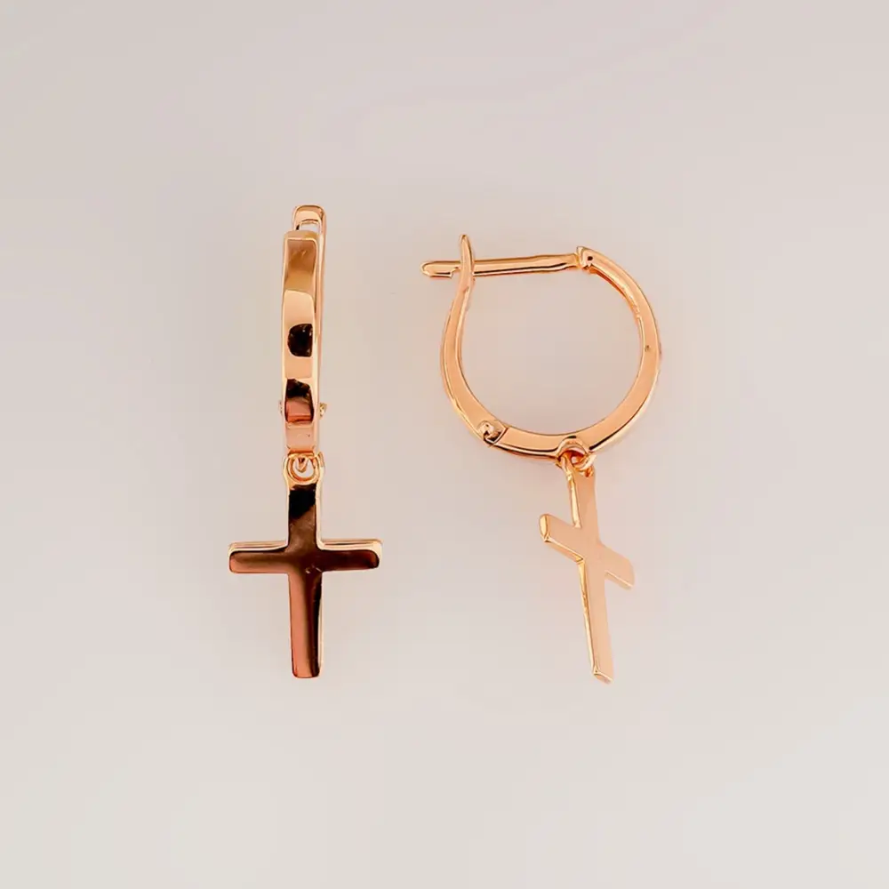 Серьги из красного золота 585 пробы
