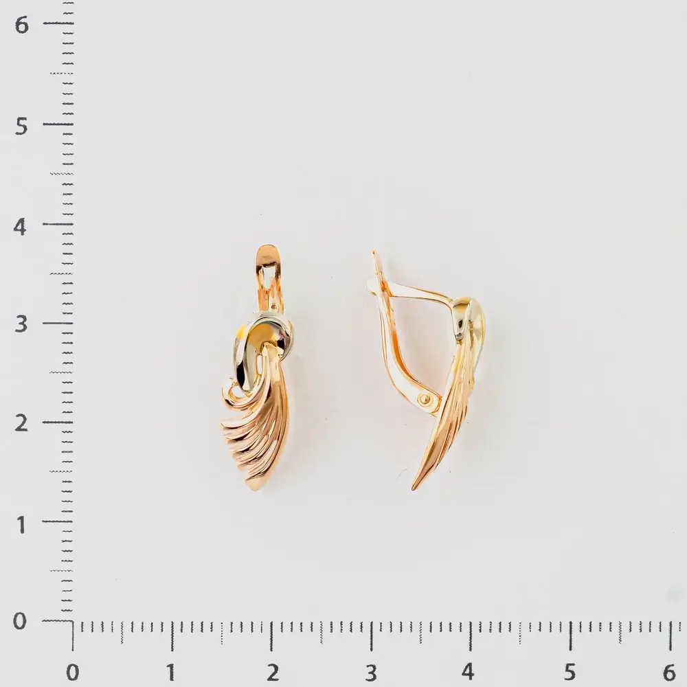 Серьги из красного золота 585 пробы