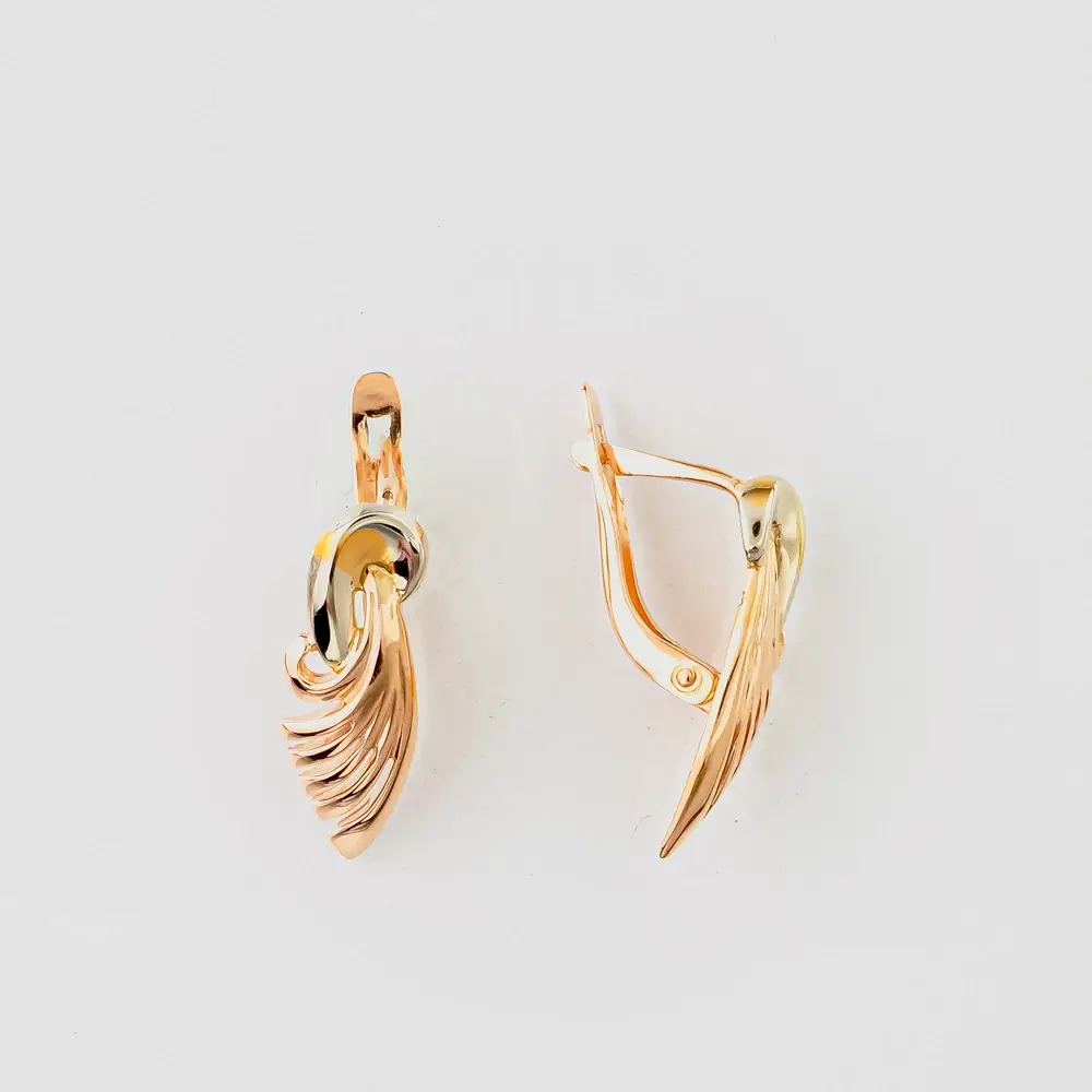 Серьги из красного золота 585 пробы
