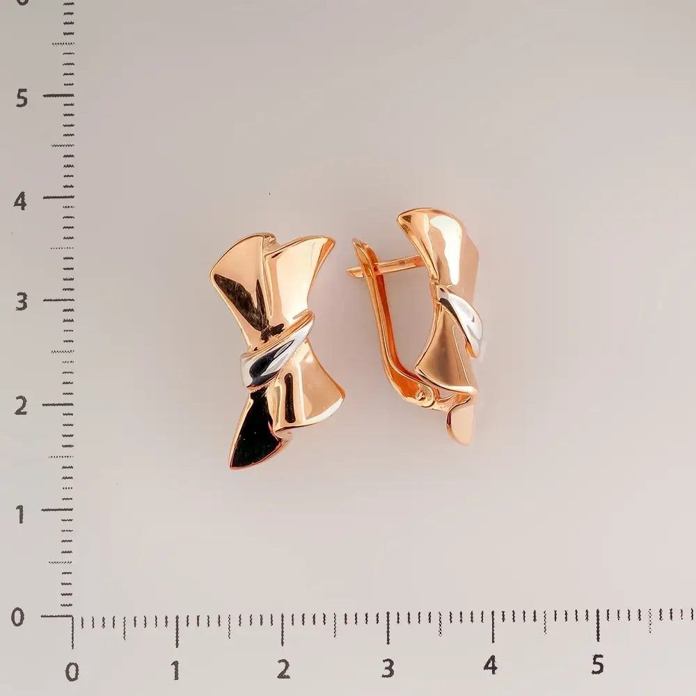 Серьги из красного золота 585 пробы