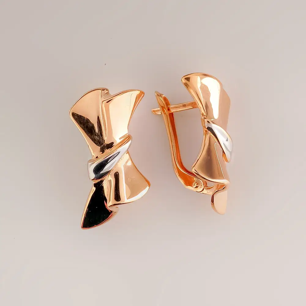 Серьги из красного золота 585 пробы