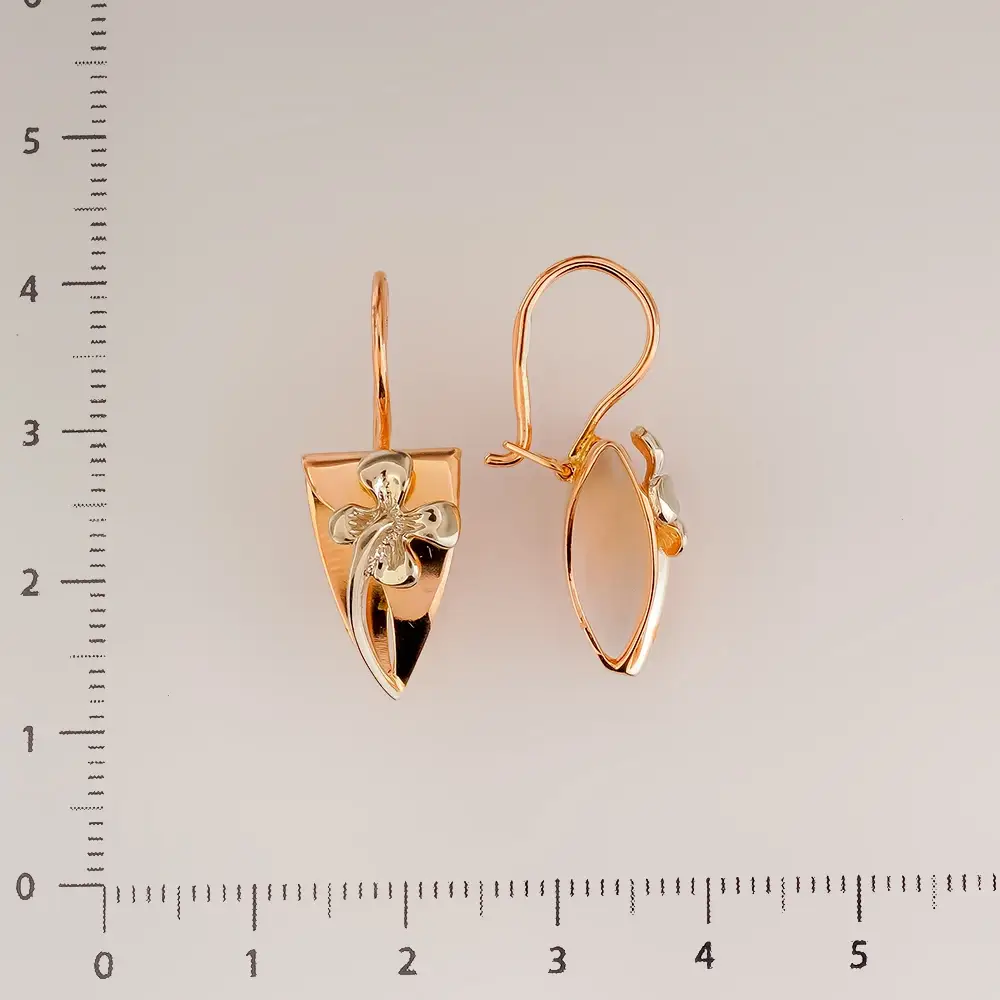 Серьги из красного золота 585 пробы