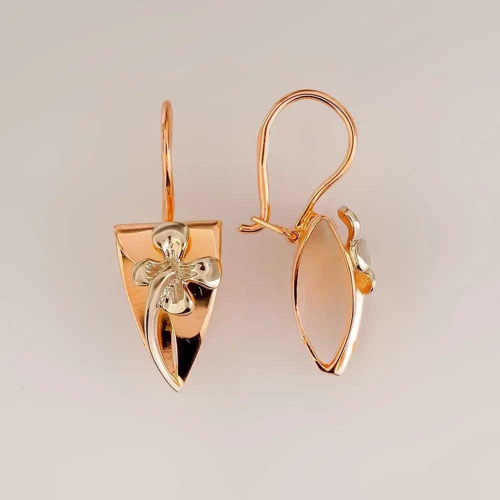 Серьги из красного золота 585 пробы
