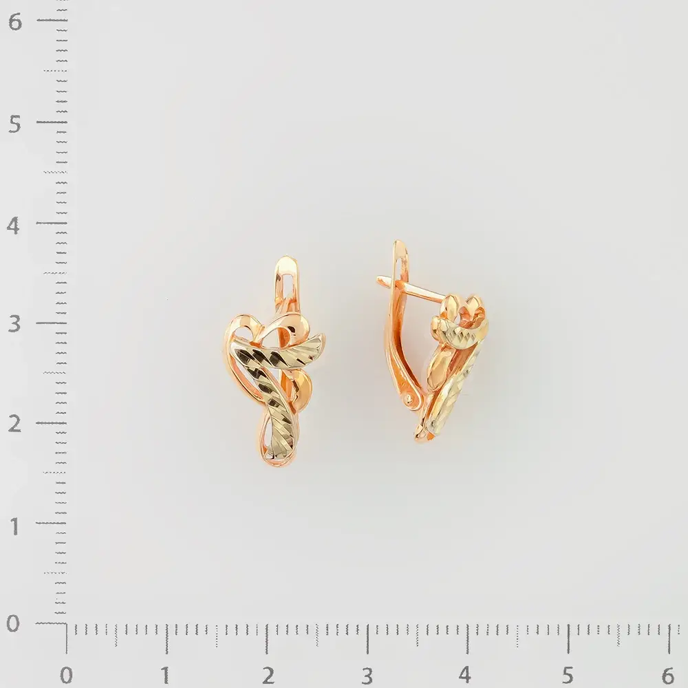 Серьги из красного золота 585 пробы