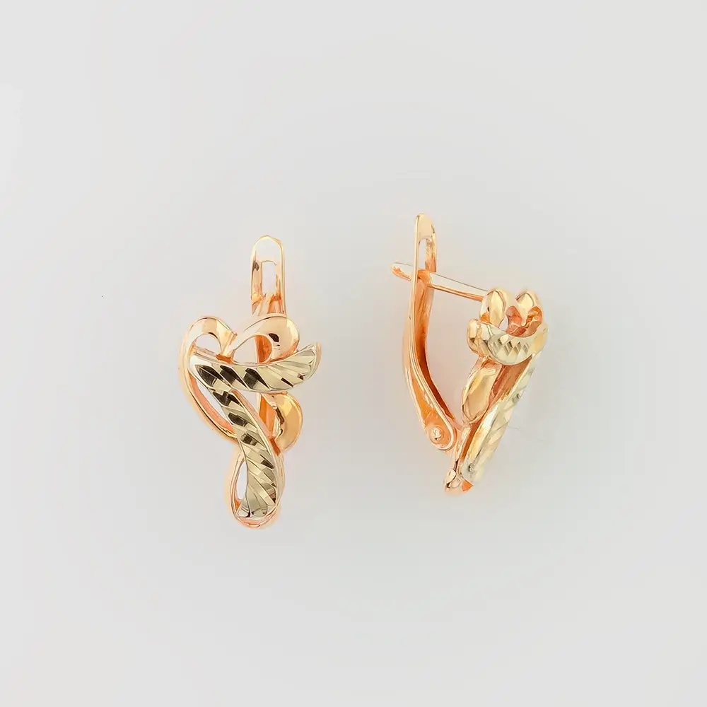 Серьги из красного золота 585 пробы