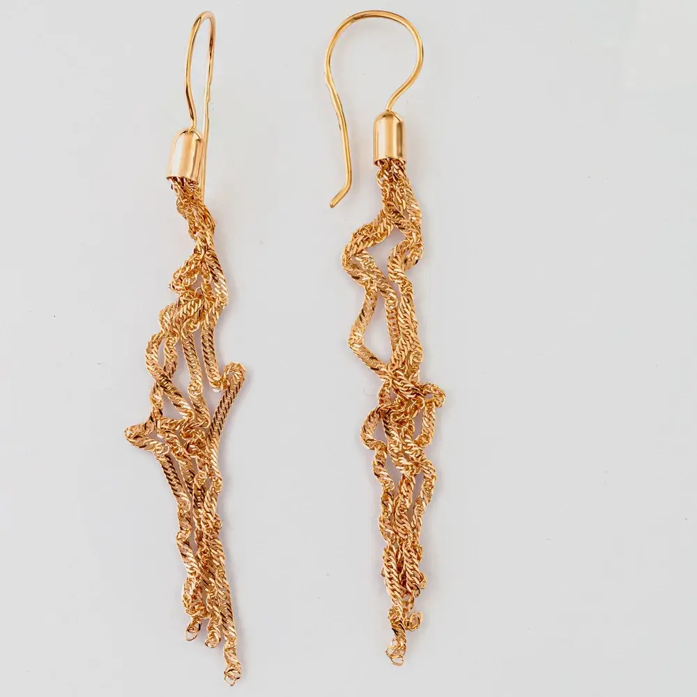 Серьги из красного золота 585 пробы