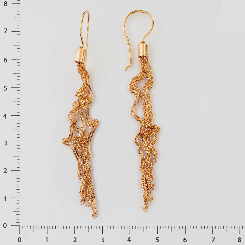 Серьги из красного золота 585 пробы