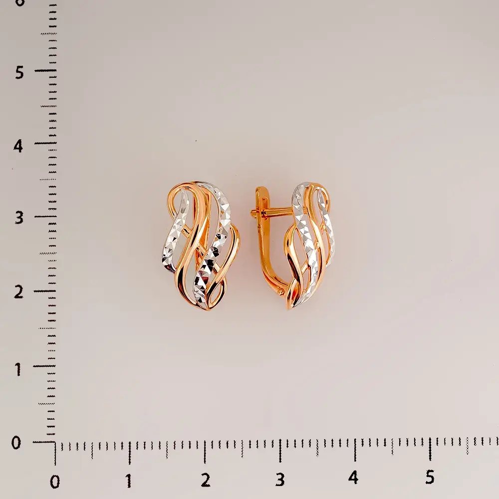 Серьги из красного золота 585 пробы 2