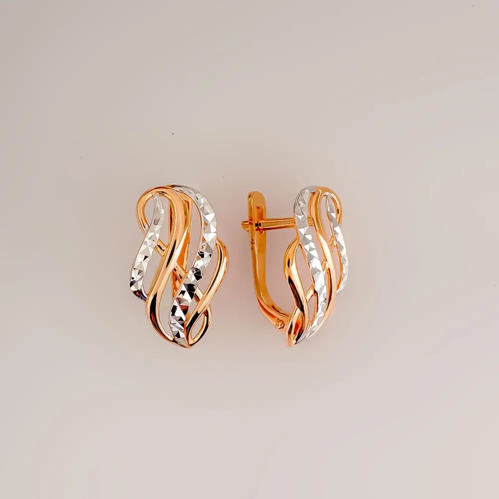 Серьги из красного золота 585 пробы 1