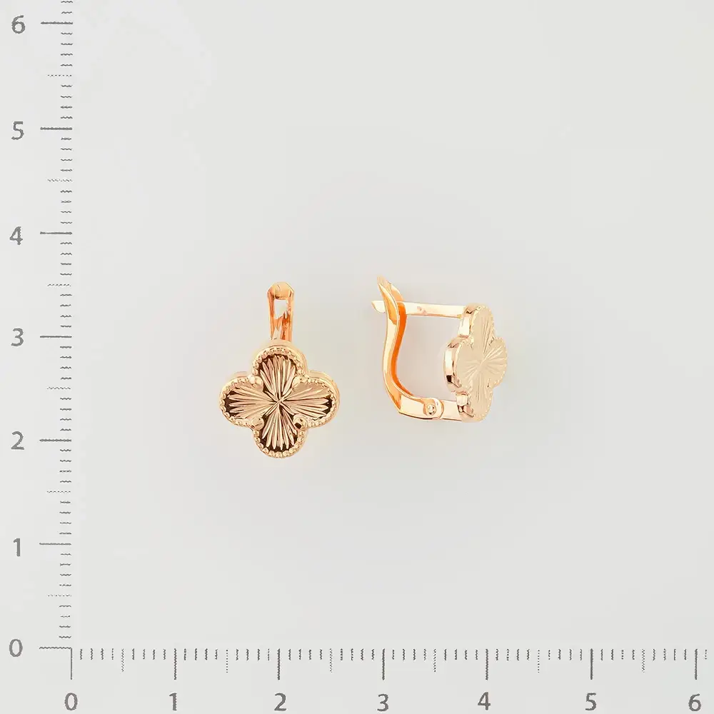 Серьги из красного золота 585 пробы