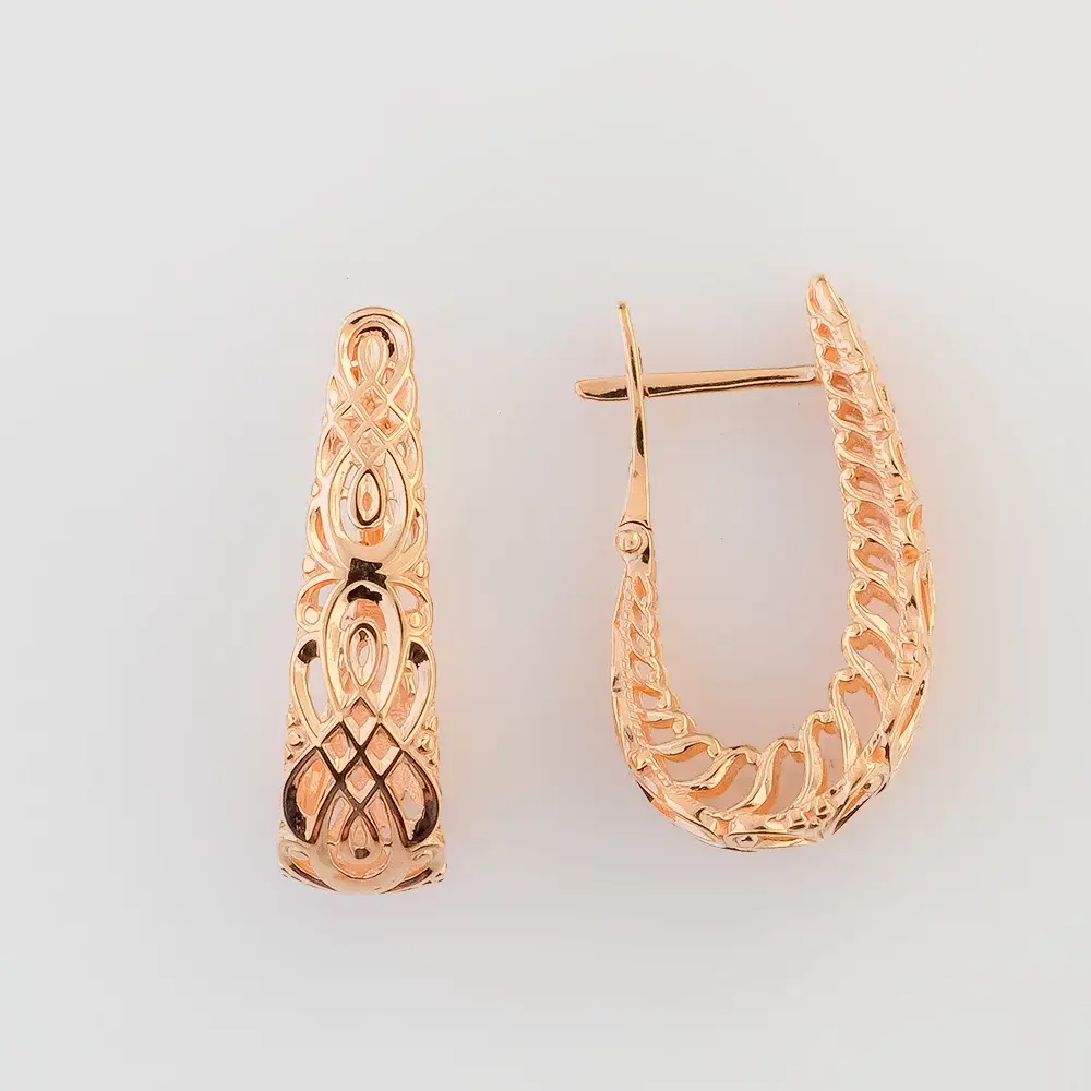 Серьги из красного золота 585 пробы 1