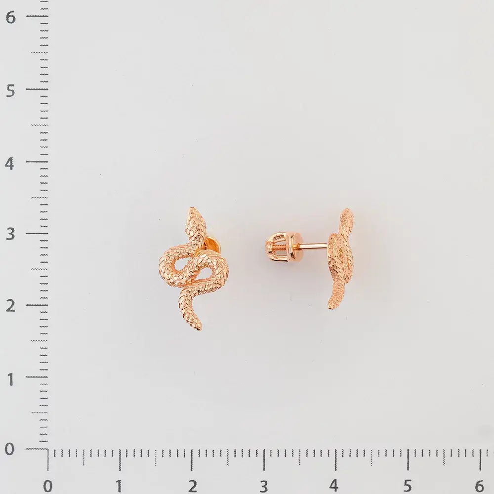Серьги из красного золота 585 пробы 2