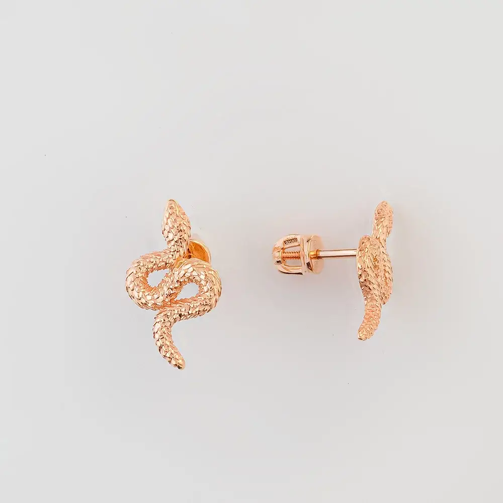 Серьги из красного золота 585 пробы 1