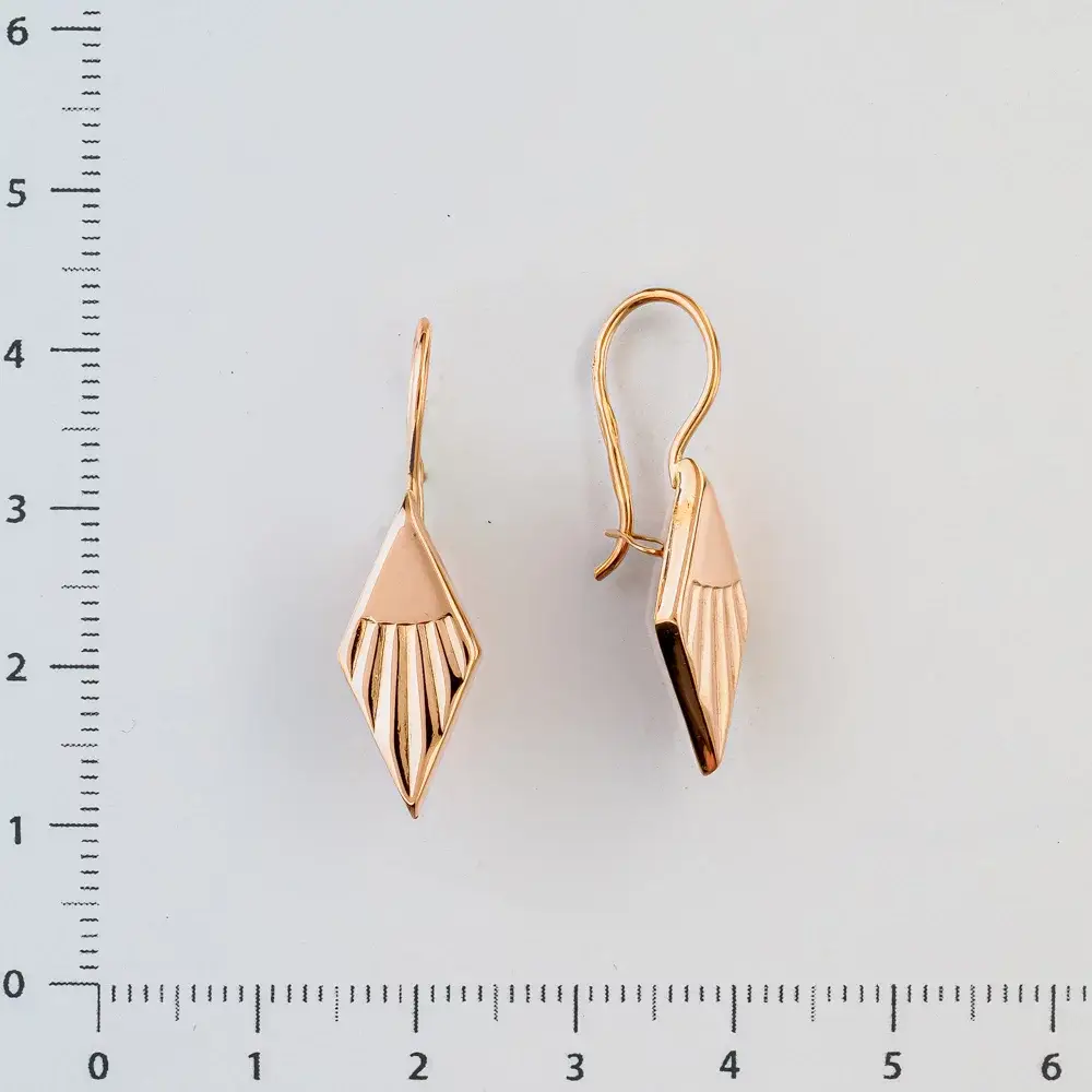 Серьги из красного золота 583 пробы