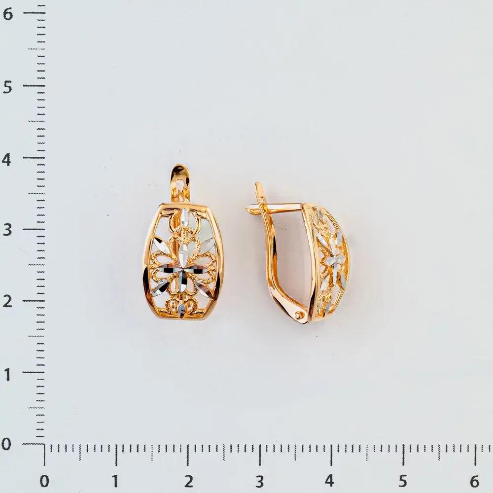Серьги из красного золота 585 пробы