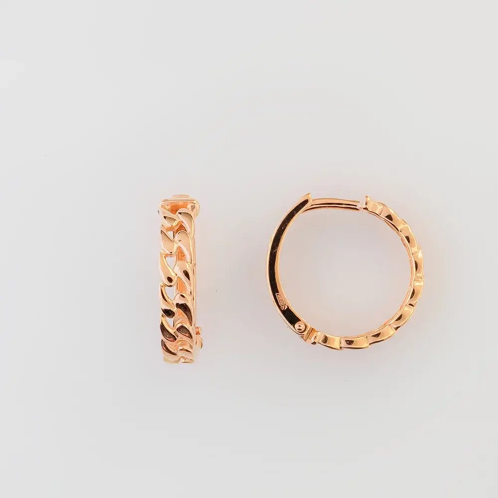 Серьги конго из красного золота 585 пробы 1
