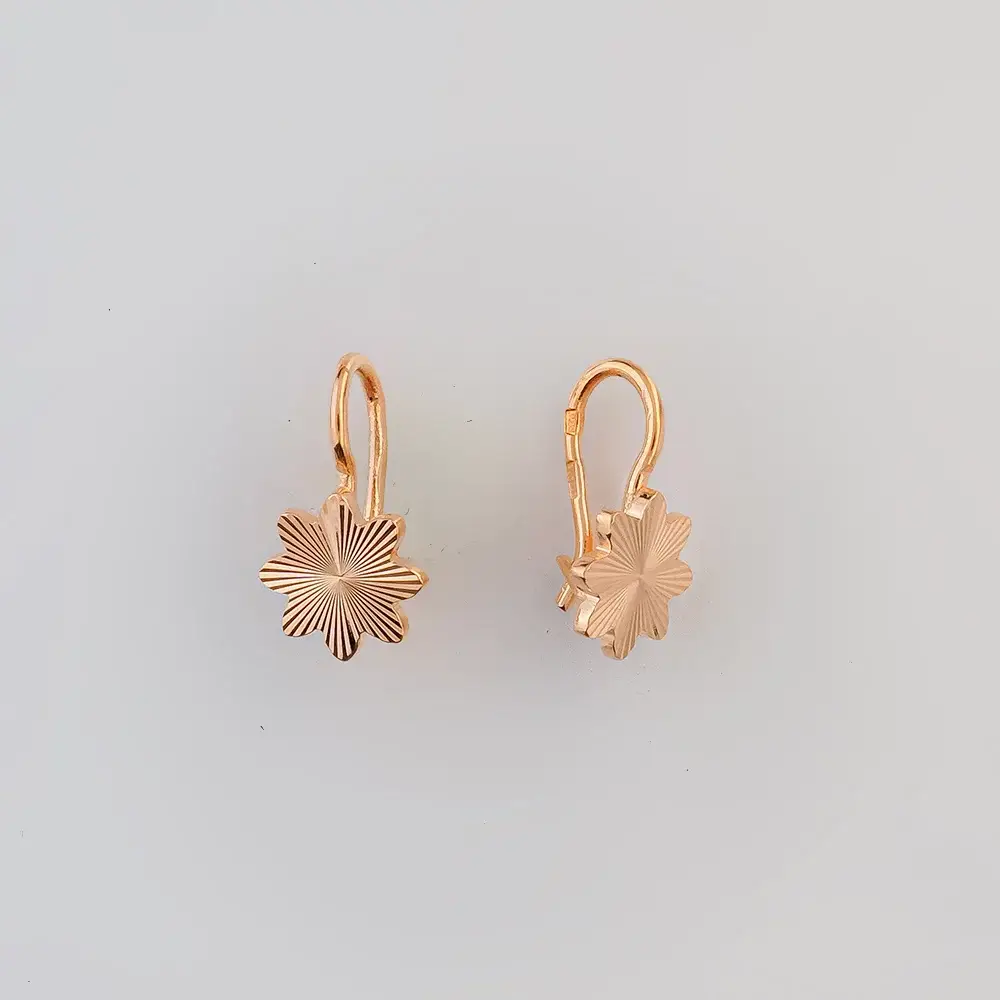 Серьги из красного золота 585 пробы