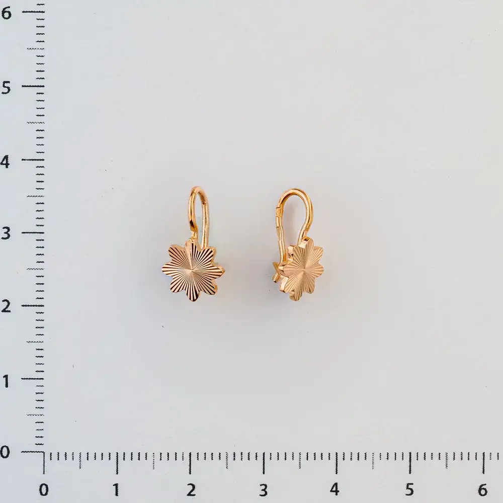 Серьги из красного золота 585 пробы