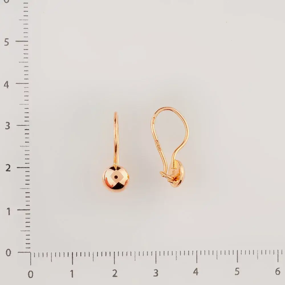 Серьги из красного золота 583 пробы