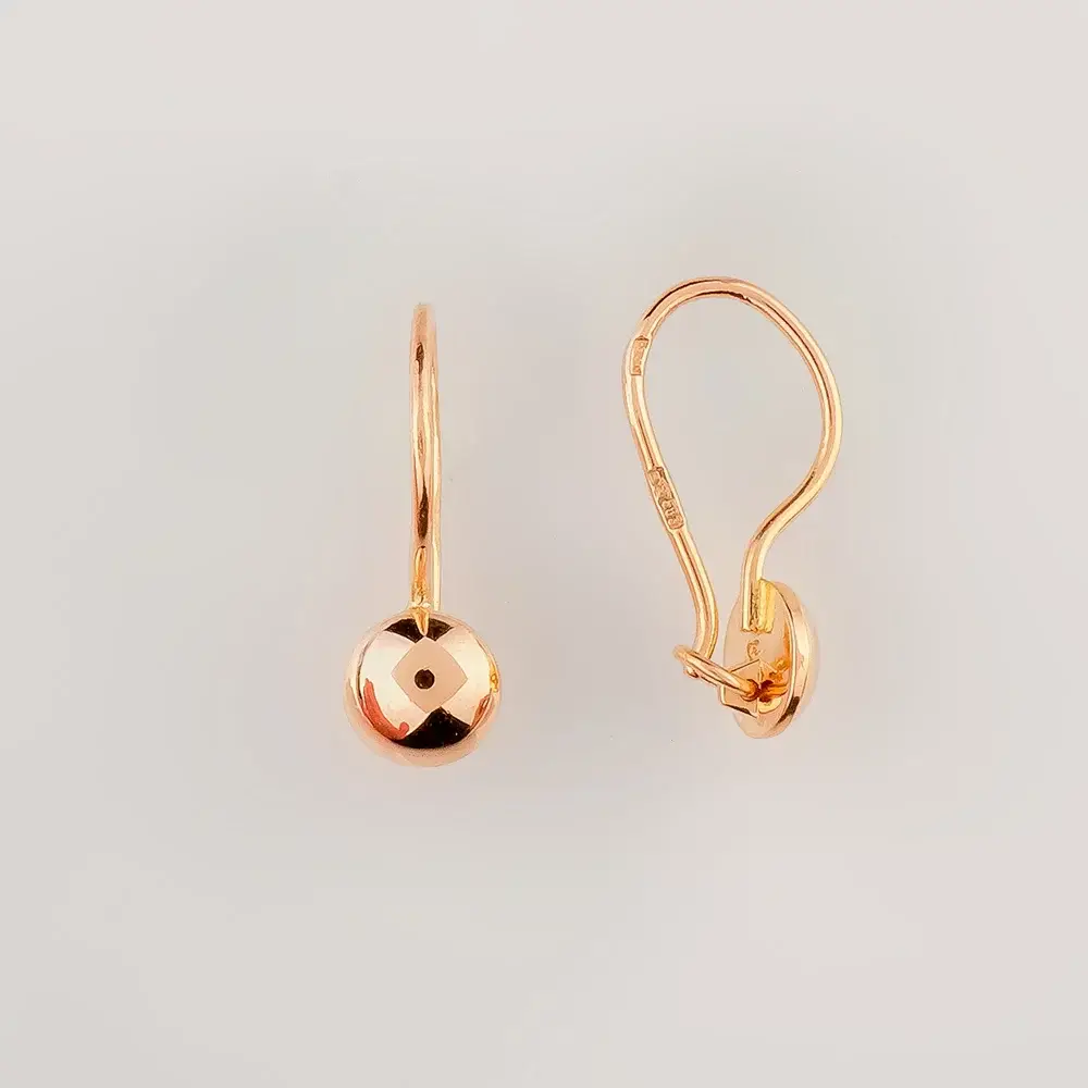 Серьги из красного золота 583 пробы
