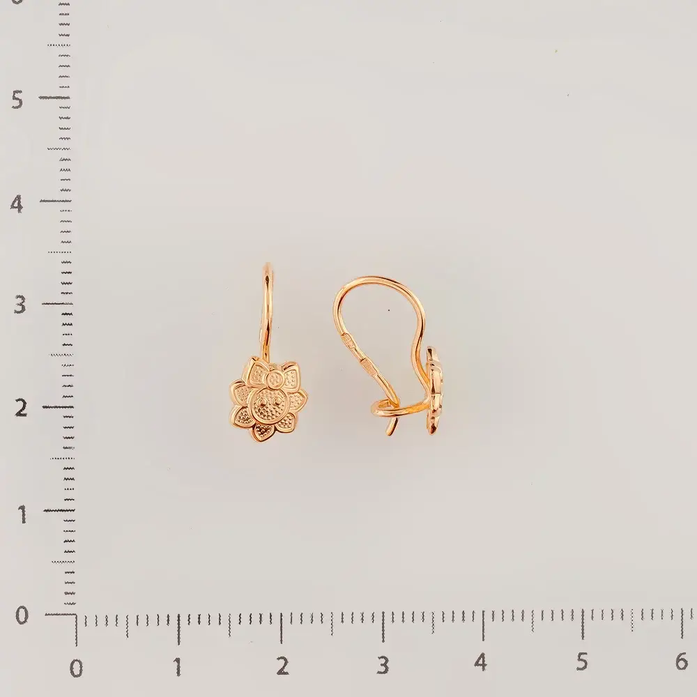 Серьги из красного золота 585 пробы