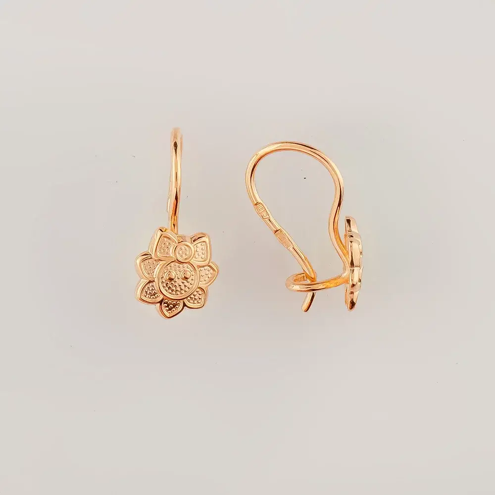 Серьги из красного золота 585 пробы