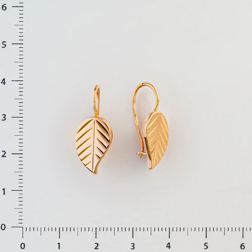 Серьги из красного золота 583 пробы