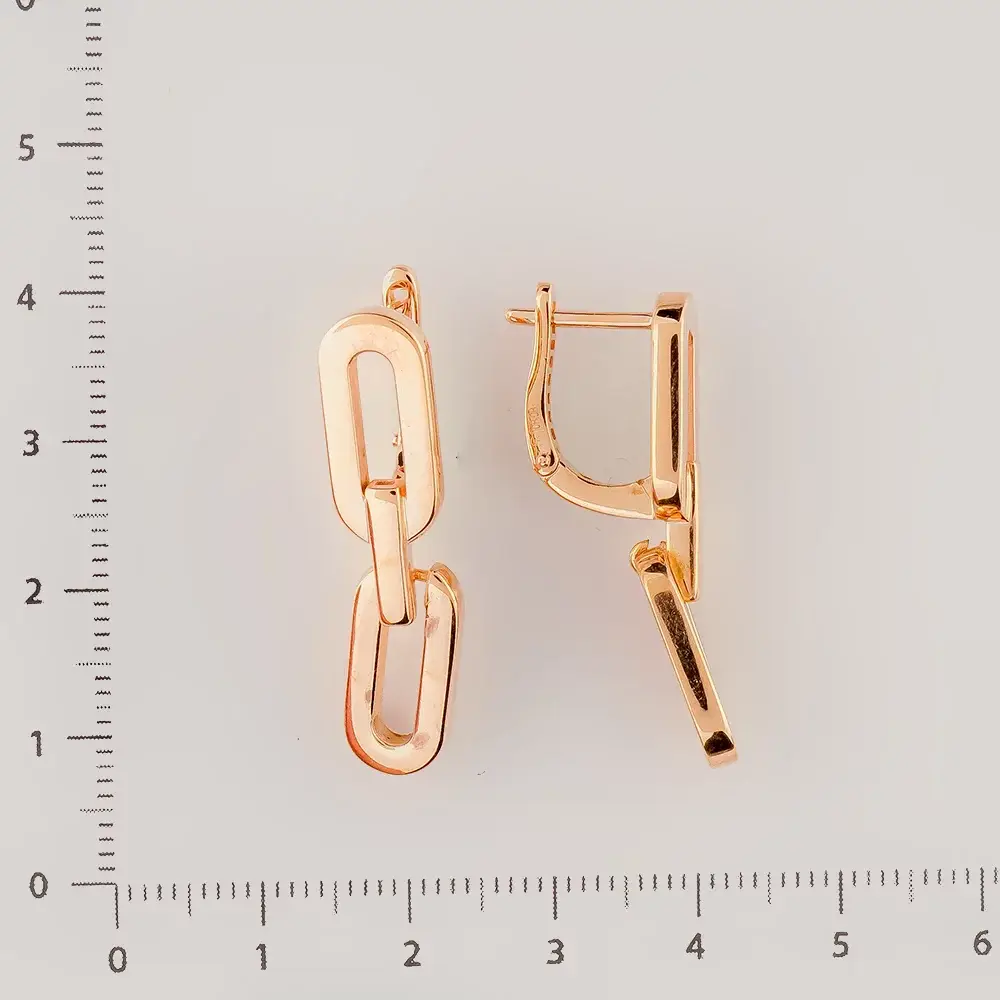 Серьги из красного золота 585 пробы