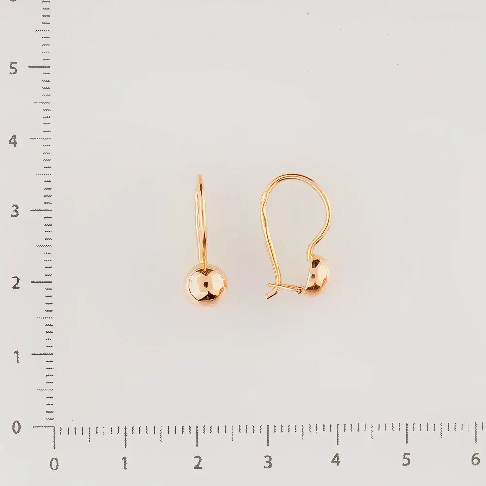 Серьги из красного золота 585 пробы