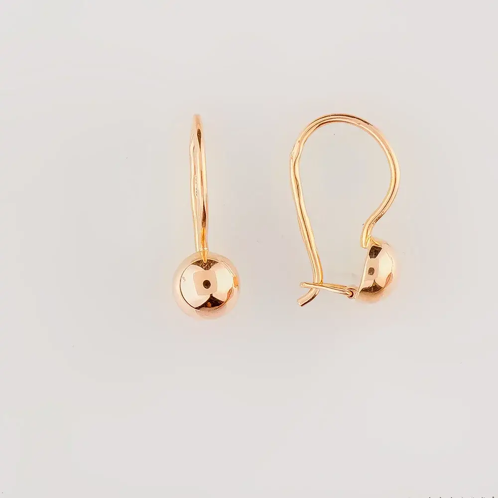 Серьги из красного золота 585 пробы