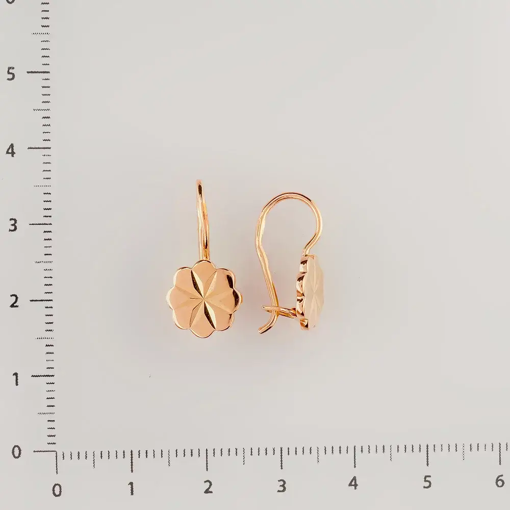 Серьги из красного золота 583 пробы