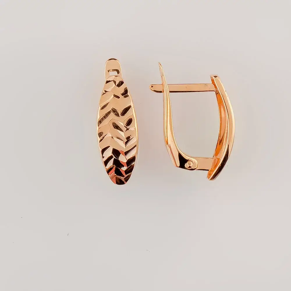 Серьги из красного золота 585 пробы 1