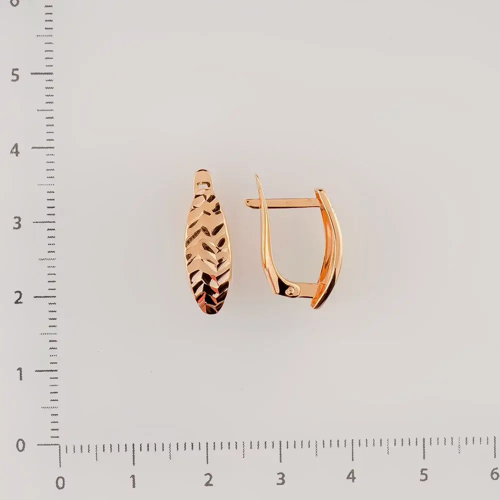 Серьги из красного золота 585 пробы 2