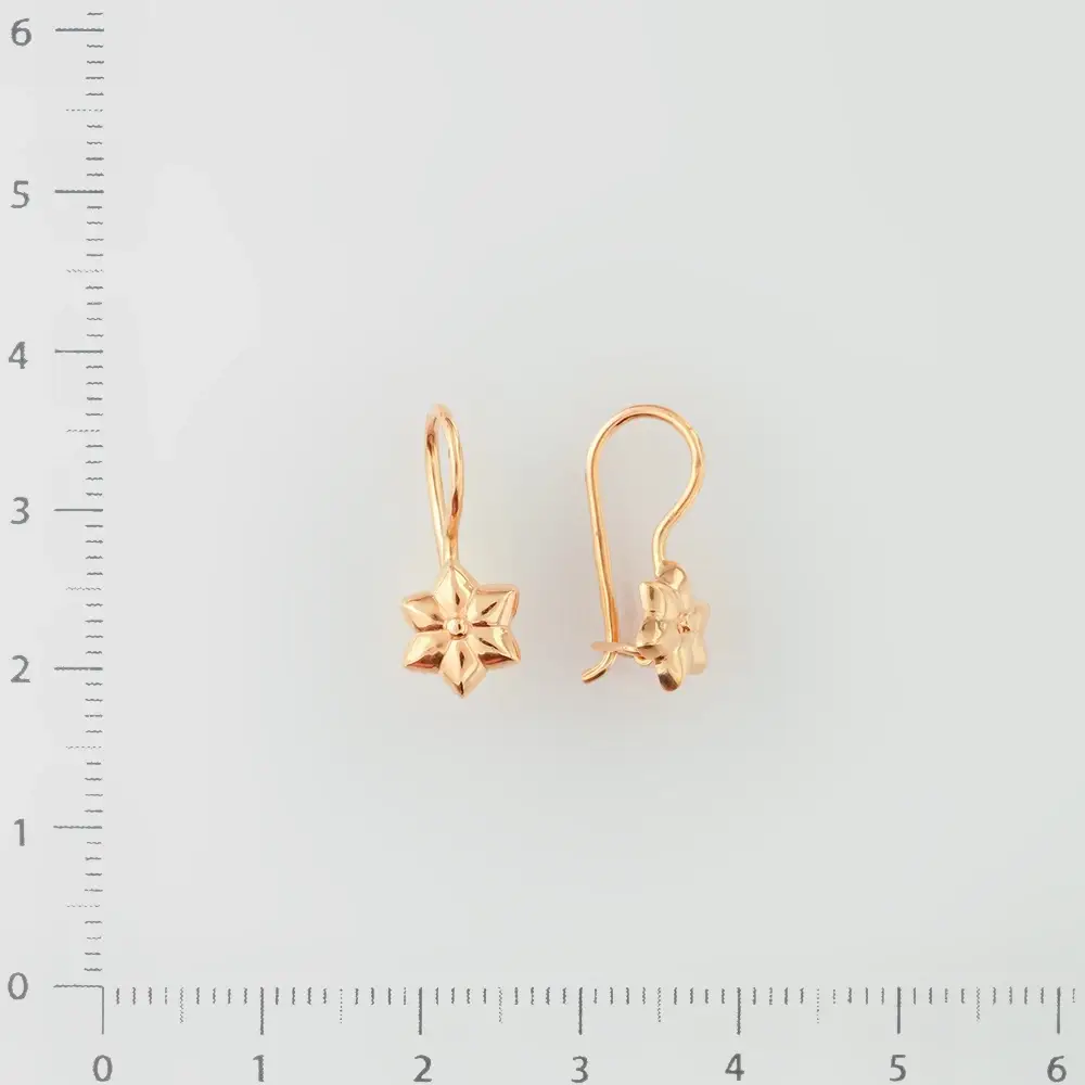 Серьги из красного золота 585 пробы