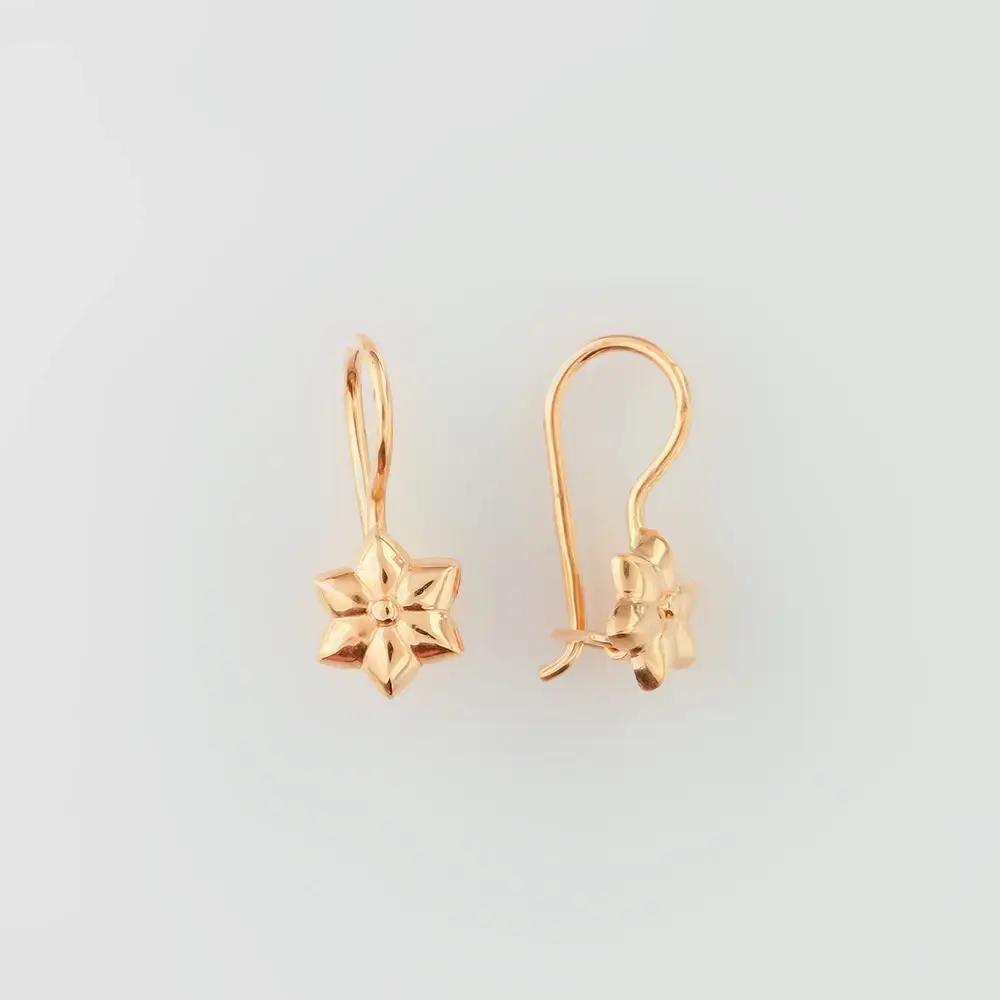 Серьги из красного золота 585 пробы