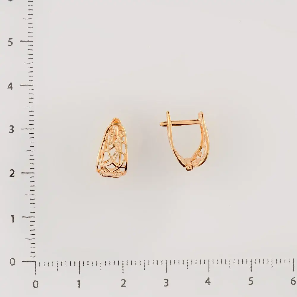 Серьги из красного золота 585 пробы 2