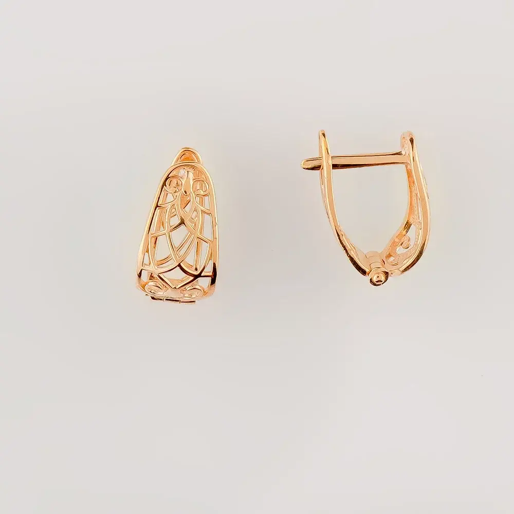 Серьги из красного золота 585 пробы 1
