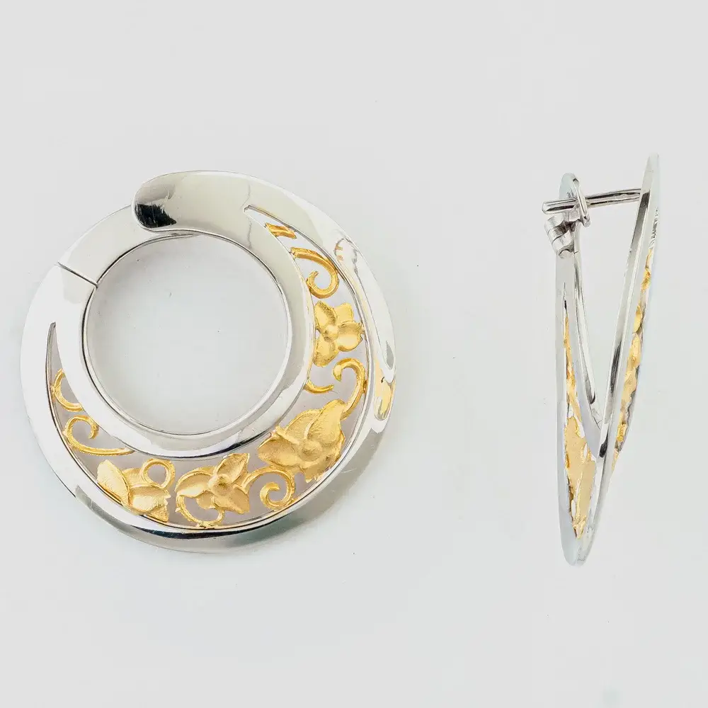 Серьги из красного золота 750 пробы
