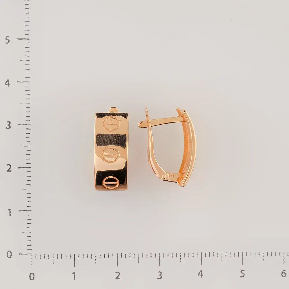Серьги из красного золота 585 пробы