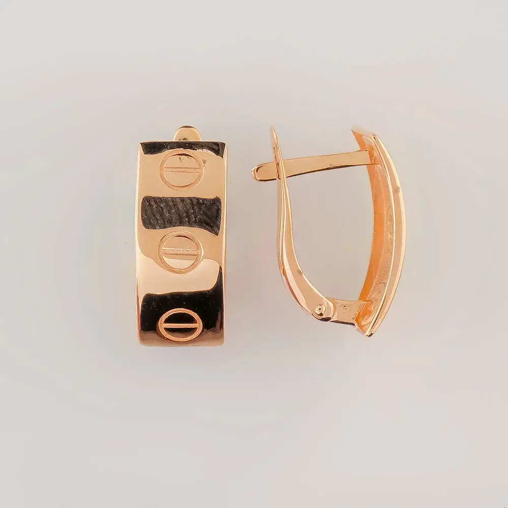 Серьги из красного золота 585 пробы