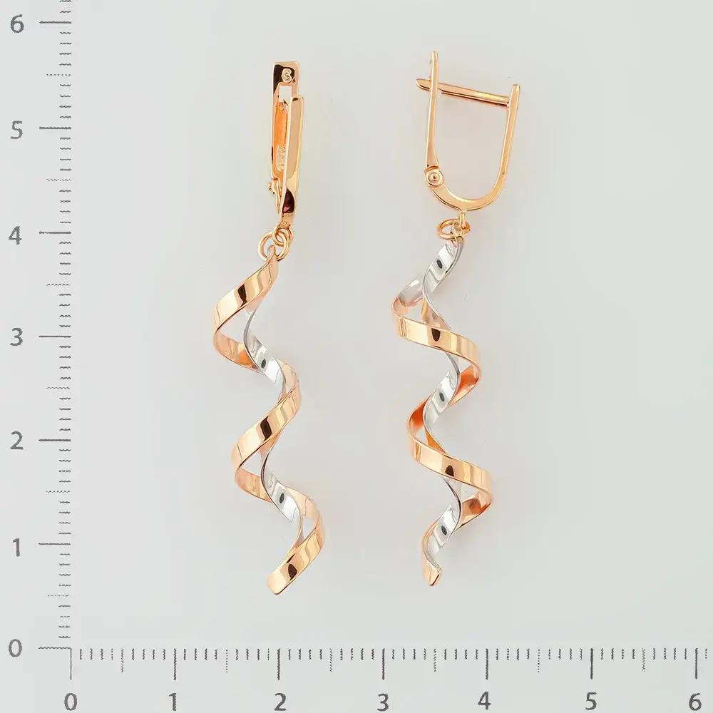 Серьги из красного золота 585 пробы 2