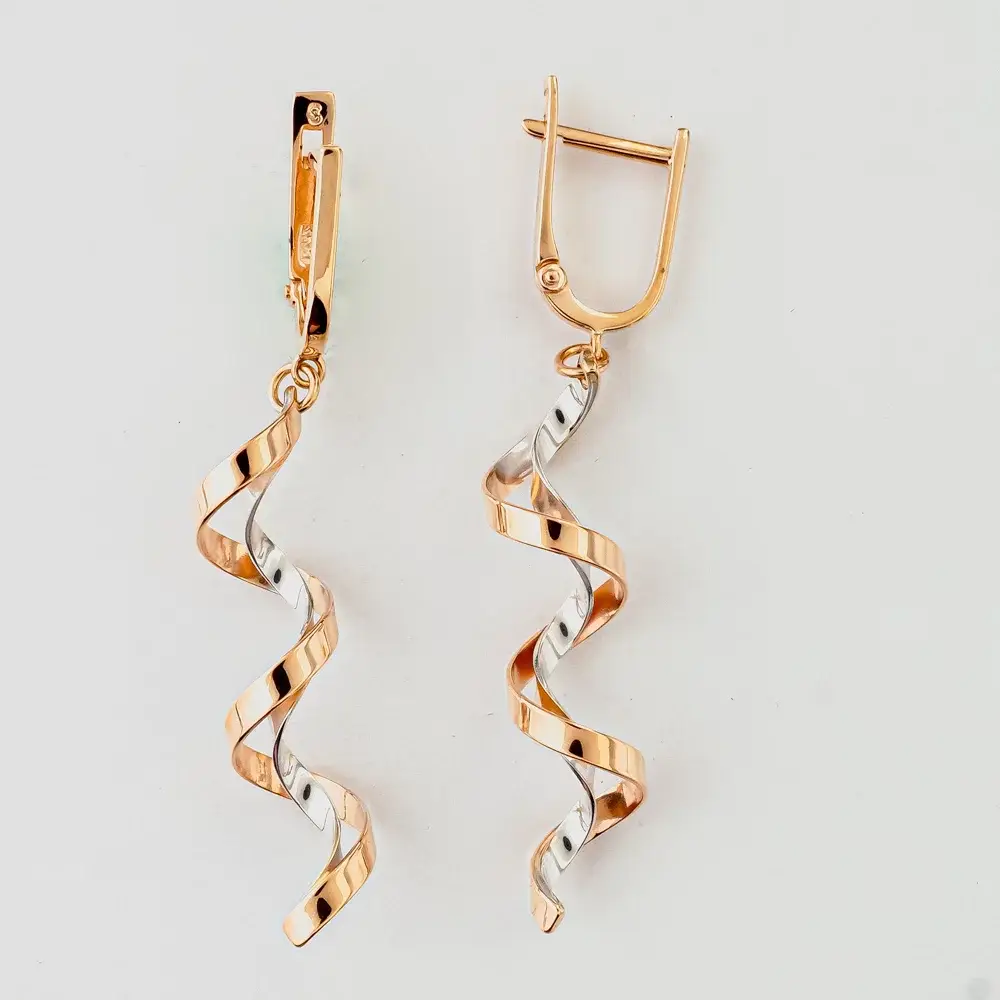 Серьги из красного золота 585 пробы 1