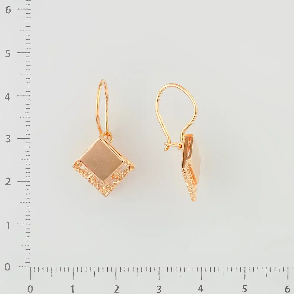 Серьги из красного золота 585 пробы