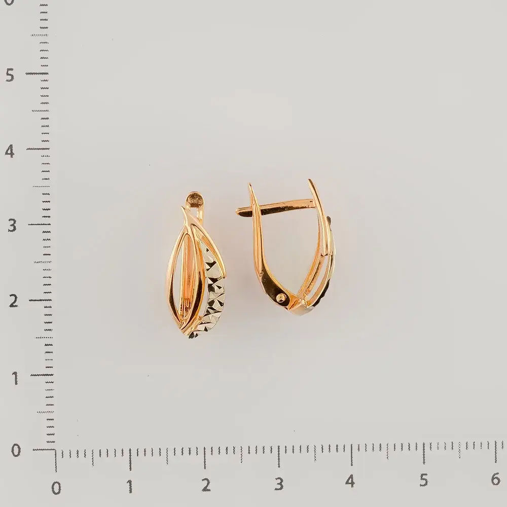 Серьги из красного золота 585 пробы