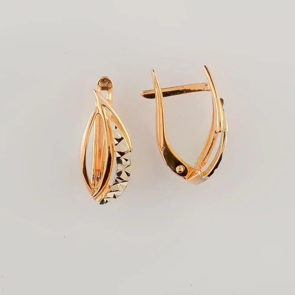 Серьги из красного золота 585 пробы