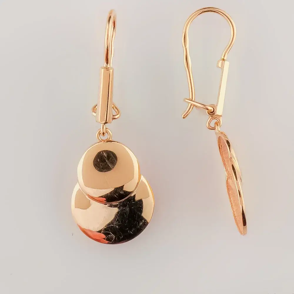 Серьги из красного золота 585 пробы